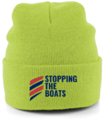 STOPPING THE BOATS RTC Cuffed Embroidered Beanie - Image 3