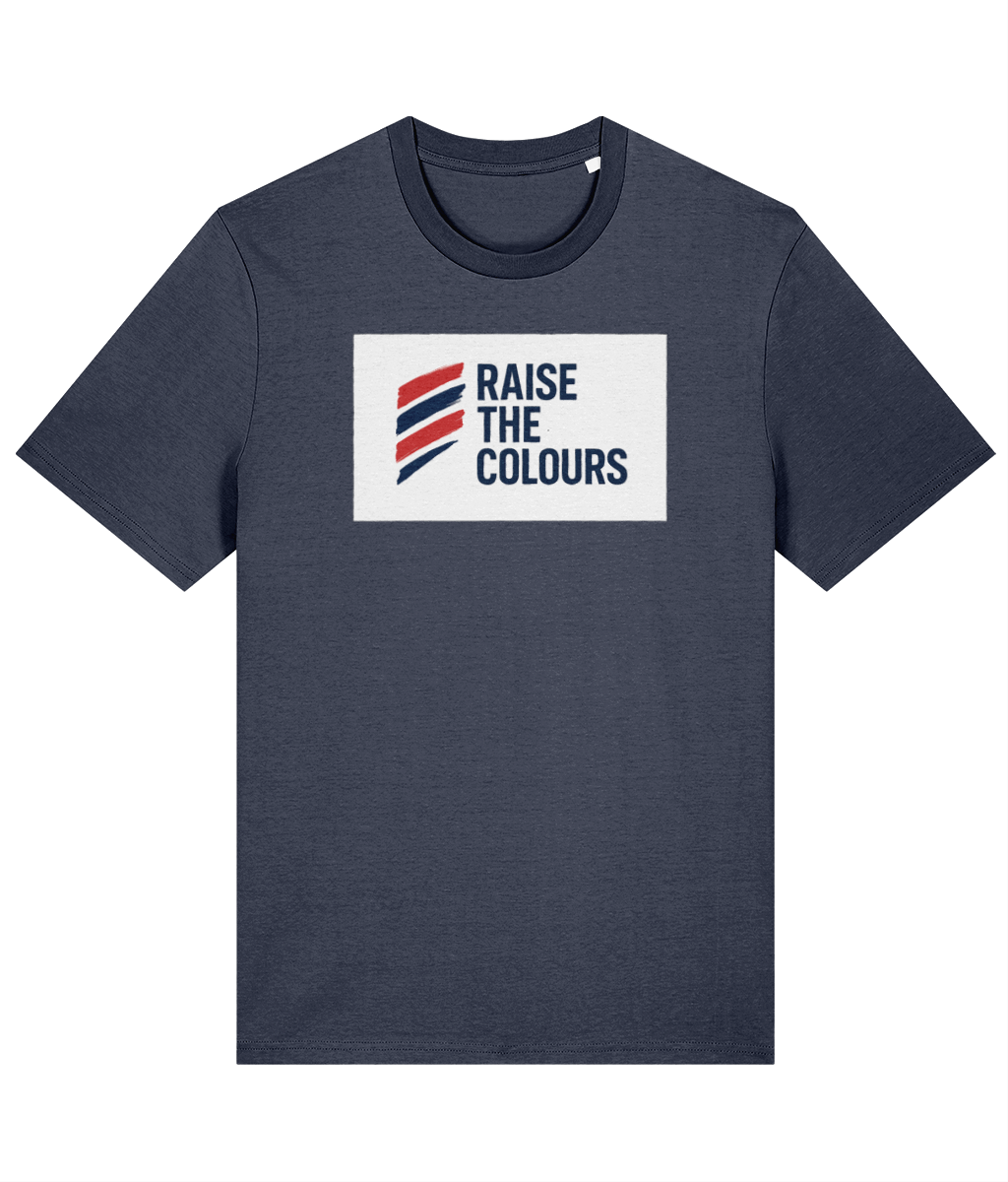 mockup-239e2dd4906335b89a06495952a18b1c.png RAISE THE COLOURS Unisex T-Shirt - Image 1