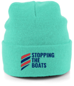 STOPPING THE BOATS RTC Cuffed Embroidered Beanie