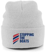 STOPPING THE BOATS RTC Cuffed Embroidered Beanie - Image 4