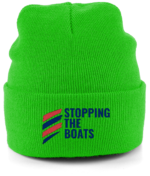 STOPPING THE BOATS RTC Cuffed Embroidered Beanie - Image 6