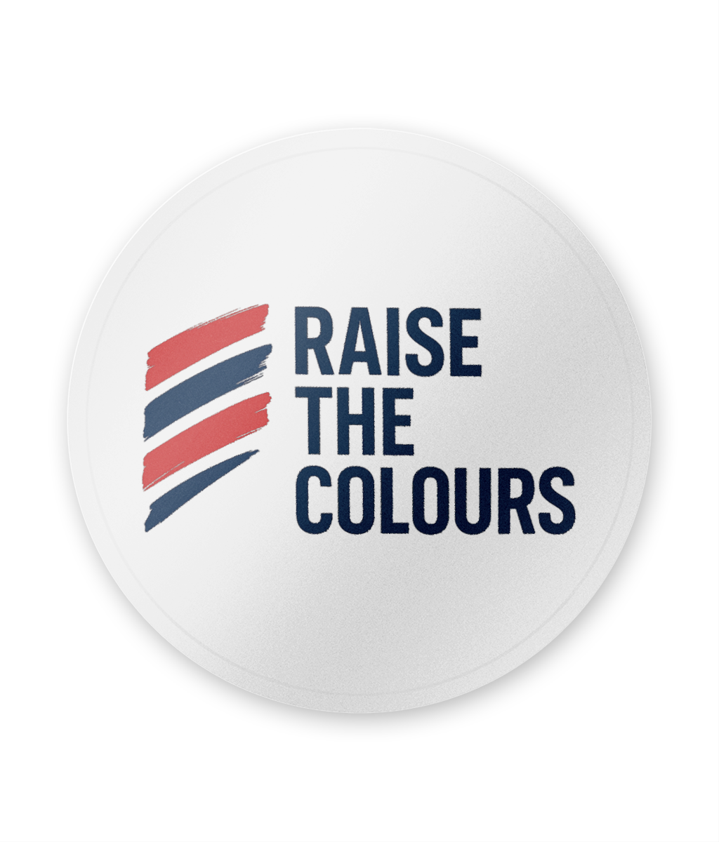 mockup-fca7c69da4da4184b026ba47775e6e8c.png Raise the Colours Circle Sticker - Image 1